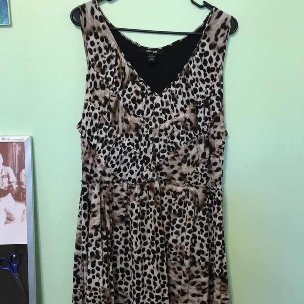 Sleeveless Cheetah Print Dress